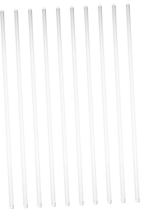 UTHCLO 10pcs Premium Glass Stirring Sticks Experiment Mixing Rods for Cocktails Coffee Hot Drinks Smooth Ends for Effortless Mixing for Home Bartending Kitchen Use