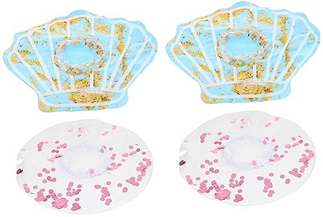 UKCOCO 12 Piezas Unidades Soporte Inflable para Bebidas Piscina Portavasos Hinchable para Fiestas al Aire Juguete Infantil Decoración para Piscina Verano Color Aleatorio Color Aleatorio