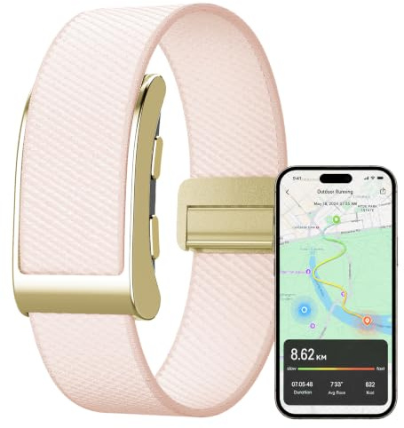 Rastreador de actividad GPS portátil, análisis de salud, monitor de frecuencia cardíaca del sueño, más de 100 modos deportivos, sin pantalla, SOS y detección de caídas, batería de larga duración
