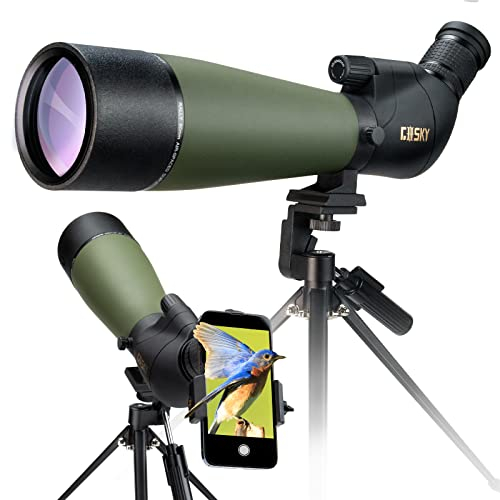 Gosky Updated Newest Spotting Scope - BAK4 Angled Scope for Target Shooting Hunting Bird Watching Wildlife Scenery(Camere adapter compatible with Nikon)