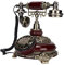 Dilwe Retro Antikes Telefon - Royal Schreibtisch Wählscheibe Handset Altmodisches Schnurgebundenes Gerät für Zuhause/Büro/Café/Bar Dekoration