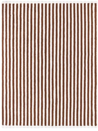 Yard Tapis de Bain en Coton Rayé Hebden - Noix de Pécan - 50x70cm