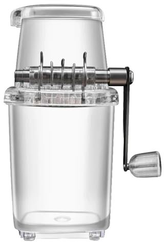 1-3PCS Home Manual Ice Crusher Transparent Multi-Purpose Hand Shaved Ice Machine DIY Ice Crusher Machine A Glacon Ice Crusher(Ice Lattice,3PCS)