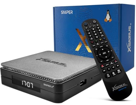 Xsarius Sniper 2 BT 4K UHD Linux IPTV Receiver, Bluetooth Media Player, Streaming-Client mit PVR, WLAN & HDMI, Fernbedienung inklusive