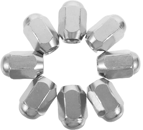 PRETYZOOM Écrous de Roue en Acier Argentés M10x1,25 pour Roues de Voiture et Quad, Compatibilité Générale, Lot de 8 Pièces pour Usage Hors-piste et Plage