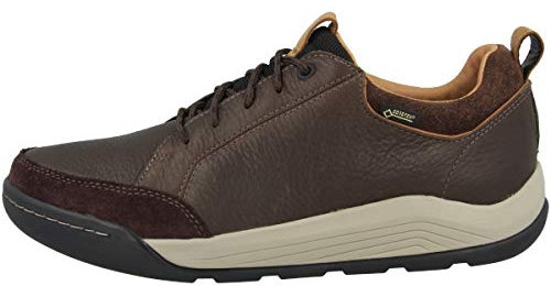Clarks Ashcombebaygtx Derbys för män, Brun mörkbrun Lea, 41 EU
