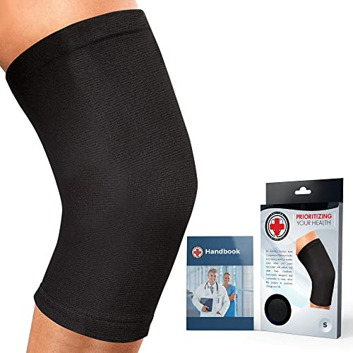 Dr. Arthritis Genouillère Sport Noire Conçue par des Médecins/Attelle genou/Genouillere Arthrose Genou et Soulagement Garanti pour Tendinite, Entorses, Blessures [Noir, Taille SXL]
