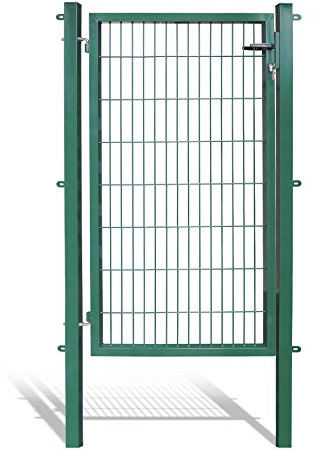 Koll Living Gartentore für Stabmattenzaun - Farbe und Höhe wählbar - inkl. Pfosten und Befestigungsmaterial (Gartentor H 160 x B 100 cm, grün)