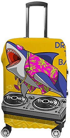 Ruchen Housse de Protection pour Bagages Motif Requin DJ Shark