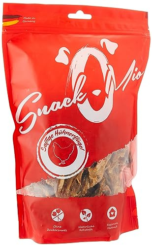SnackOMio – Premium Hundesnack – saftige Hühnerflügel, getreidefrei, 1er Pack (1 x 500g)