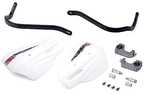 Zeta ZE72-5050 Protège-mains XC Pro Kit barre de serrage en U Noir/blanc 28,6 mm