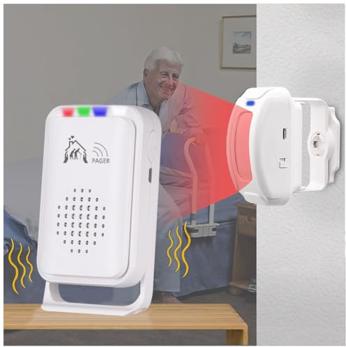 Allarme da letto per anziani e adulti, wireless, sensore di allarme e prevenzione delle cadute per anziani/pazienti affetti da demenza e molto altro ancora, allarme con sensore di movimento con