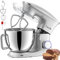 Küchenmaschine Knetmaschine 2000W 8,5L Facelle Teigknetmaschine Teigmaschine Rührmaschine mit Schneebesen, Knethaken, Rührbesen & Spritzschutz zum Backen, Kuchen, Kekse, Kneten, 6+P Geschwindigkeit