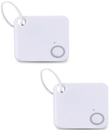 Buscador de Llaves, 2 Unidades de rastreador Bluetooth Inteligente, localizador de Seguimiento GPS de Rango de hasta 80 pies, Control de aplicación antirpérdida Compatible con iOS Android para Llaves