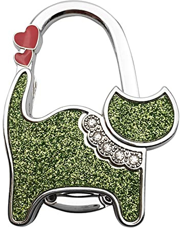TopHomer Handtaschenhaken, faltbar, niedliches Katzenmuster, tragbarer Tischhaken, Handtaschenaufhänger zum Aufhängen von Geldbörse, Tasche, Frauen Mädchen Geschenke (Typ 3)