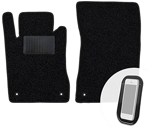moto-MOLTICO Vorne Fußmatten Auto Velours Autoteppiche | Schwarz Automatten Set 2-teilig passend für Mercedes-Benz E-Klasse W211 2002-2009