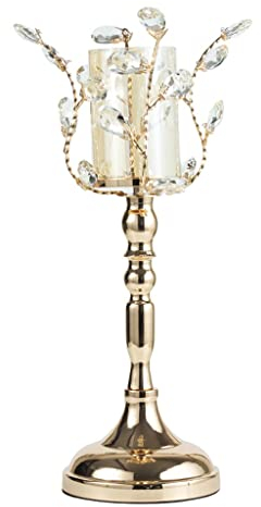 HEXEH Kerzenhalterhalter Romantische Kristallkerzenhalter Kerzenlicht Dinner Requisiten Kerzenhalter Ornamente Nordic Tischfeder Dekorationen Kandelaber (Size : B)