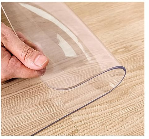 Bambusteppich Harten Holzboden Tisch und Stühle, Schutzkissen mit transparenten Teppichschutz, Büro- und Hausküchen mit Plastiktuch (Color : WxH, Size : 100x400cm/3.3x13.1ft)