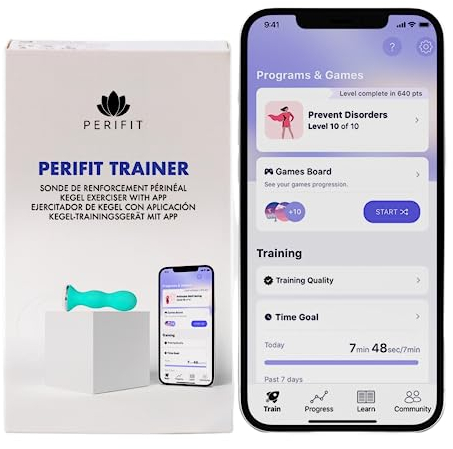 Perifit | Sonde de Rééducation Périnéale | Dispositif Médical Connecté | Muscle et Renforce le Périnée | Prévention Incontinence, Descente d'Organe | Appareil de Musculation Pelvienne Femme