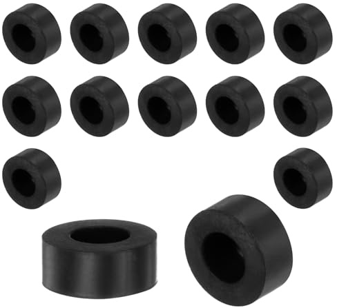 QUARKZMAN 16 Pezzi Distanziatori in Gomma 20mm OD x 10mm ID x 8mm Altezza Distanziatore Rotondo Antivibrazioni Rondelle Spessori Boccola per Accessori Auto Casa