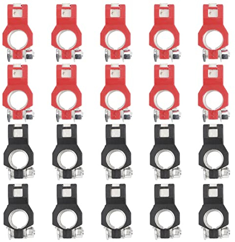 Set Di Connettori Terminali Batteria Zohisin 10 Paia Morsetti Positivi E Negativi In Rame Con Buona Conduttività Elettrica Adatti Per Automobili Camion E Roulotte Dimensioni 16×14