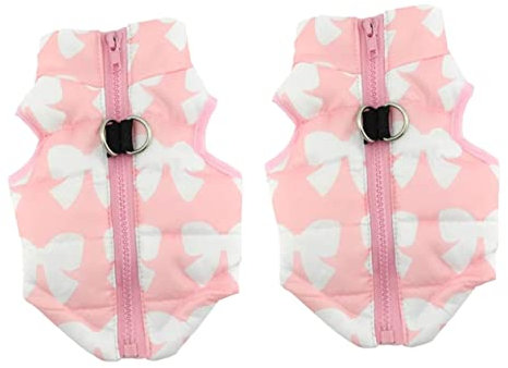 CIYODO 2 Stücke Bequeme Warme Hundeweste Hundejacke Haustierkleidung Hundebekleidung Heimtierbedarf Größe S Modedesign