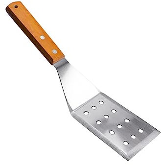 OKUMEYR Espátula De Cocina Multifuncional Inoxidable Mango De Madera para Pizza Steak y Teppanyaki Resistente Altas De Limpiar