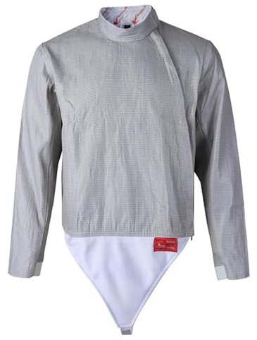ZPRYZHD Uniforme da scherma, giacca da scherma leggera, tuta protettiva per allenamento di scherma in tessuto di seta metallica, per spada, sciabola, fioretto(42)