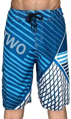 Short de Plage Homme Maillot de Bain Shorty Séchage Rapide Maillot Surf Boardshort Homme Long Shorts de Sport Homme Hawaïen