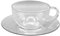 C&S Homestore Clear Glass Tea Cup and Saucer Set – 400ml (13.5oz) – Heat Resistant, Clear Glass Tea Cup – Elegant Drinkware for Tea, Coffee, and Latte