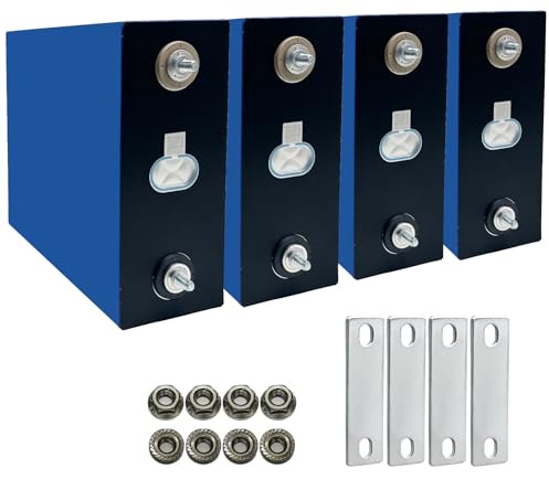 UBETTER 3.2V 280AH LiFePO4 Akku, 4 PCS 896Wh Lithiumbatterie, 6000+ Tiefzyklen, Klasse A Batterie Zellen mit QR-Code, für Solaranlagen, Off Grid, etc.