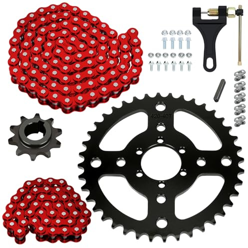CILOYU 420 Chain Mini Bike Sprocket 40T 40mm with 90 Links 42 Links Replacement for Coleman BT200X CT100U CT200U-EX CT200U CC100X Baja MB165 MB200 Doodlebug DB30 Predator 212 196cc Engine Parts Kit