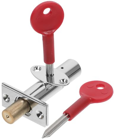 OSALADI Serrure Tubewell Mortaise avec Clé Cylindre de Porte Coupe Feu Verrou de Sécurité Polyvalent pour Coupe Feu Canalisation Finition Chromée