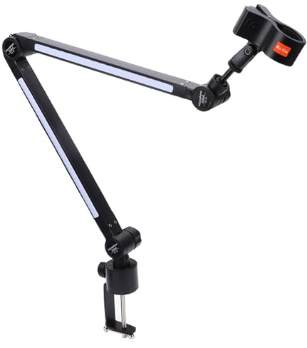MENDUNER Mikrofonarm, Konstruktion aus Legiertem Stahl, 2 Kg Schwere Belastung, 190° Verstellbare Tischhalterung mit C Klemmbasis, Studioaufnahme, Streaming, Podcasting