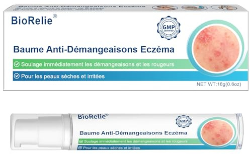 Crème Hydratant Corps & Crème Eczéma - Soulage les démangeaisons et rougeurs, Apaisante Réparatrice - Pour les peaux sèches et irritées, Fondante Non Collante, Tube pompe 18g