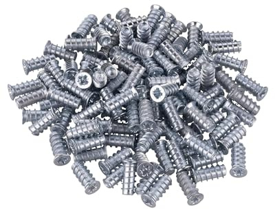 Gedotec 100 Euroschraube 6,3 x 16 mm | VARIANTA | Möbelverbinder mit Vollgewinde Metall verzinkt | Bohrung Ø 5 mm | Spezialschraube für Auszüge - Schubladenschienen & Orgaline | Verbindungsschrauben
