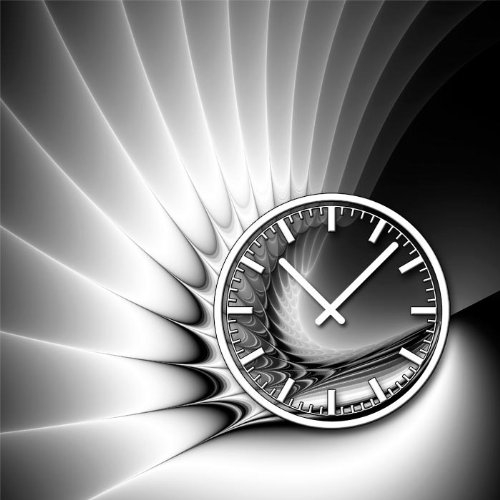 dixtime 3448 Designer Wanduhr, Wanduhren, Moderne Wohnraumuhr 90cm x 90cm