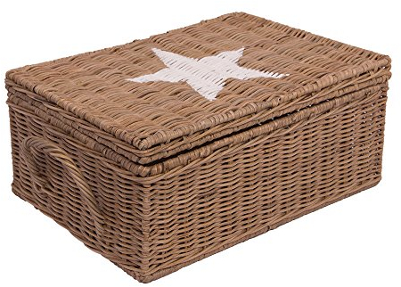 Vintage Line Korb Stern Rattan Rattankorb Naturrrattan Geflecht Aufbewahrungskorb