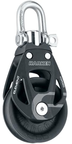 HARKEN Block Element Einfach/Wirbel 80 mm Scheibe für Tau bis 16 mm