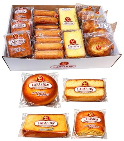 Caja Surtida para Desayunos | Sobaos Tradicionales | Bizcochos Pepitos al Huevo | Bizcocho Coc | Magdalenas Redondas | Ideal para Merienda y Desayunos