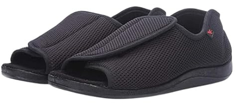 Nwarmsouth Zapatillas para rehabilitación,Zapatos de pie diabético, pies deformados Sandalias ajustables-43_Black,Zapatos de Terapia de Artritis Edema