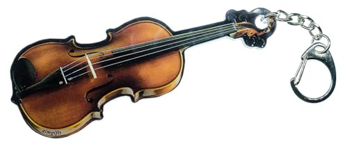 Miniblings Geige Violine mit Spiegel Instrument Schlüsselanhänger | Sorgfältig gearbeitet, hergestellt in Berlin