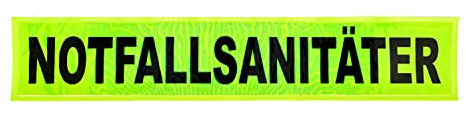 RescPol Rückenschild NOTFALLSANITÄTER gelb 42 x 8cm