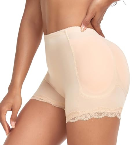 Derssity Women Butt Lifter Shapewear Tummy Control Knickers Seamless Shaping Hip Enhancer Underwear Panty Padded(XING,XL) Beige