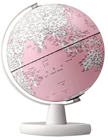 VNABO Globi Geografici Simpatico mappamondo Rosa con Illuminazione, Decorazione per la casa Elegante e Classica del Regalo più Caldo del Mondo Home Decor