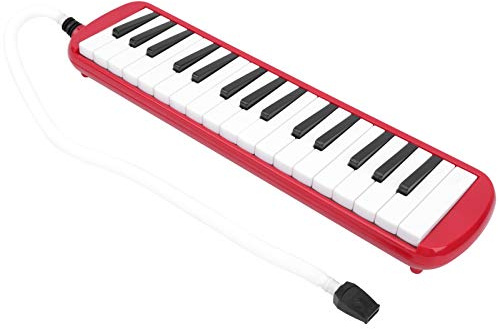32 Key Wind,IRIN Melodica 32 Key Wind Musical Instrument Suitable for Beginner Practice Bag (Red)