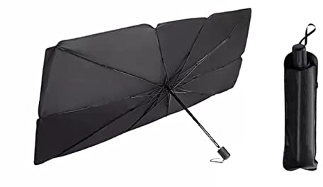 ALSUP Faltbarer Auto Frontscheiben Sonnenschutz Auto Windschutzscheibe Sonnenschirm 125x65cm Wärmeisolierung Einfache Lagerung