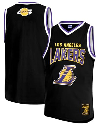 Ultra Game Boys' Tank Top Mesh Sleeveless Muscle T-Shirt,Los Angeles Lakers,Black,8