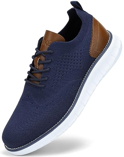 SVNKE Zapatos de Cordones Hombre Clásicos para Vestir Boda y Negocios | Ligero y transpirable, gran comodidad al caminar horas, adecuado para oficina, reuniones, bodas y citas formales