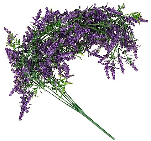 TOPBATHY Künstlicher Lavendel Hängeblume Simulationsblume Wandbehang Deko Aus Plastik Für Hochzeiten Partys Und Garten